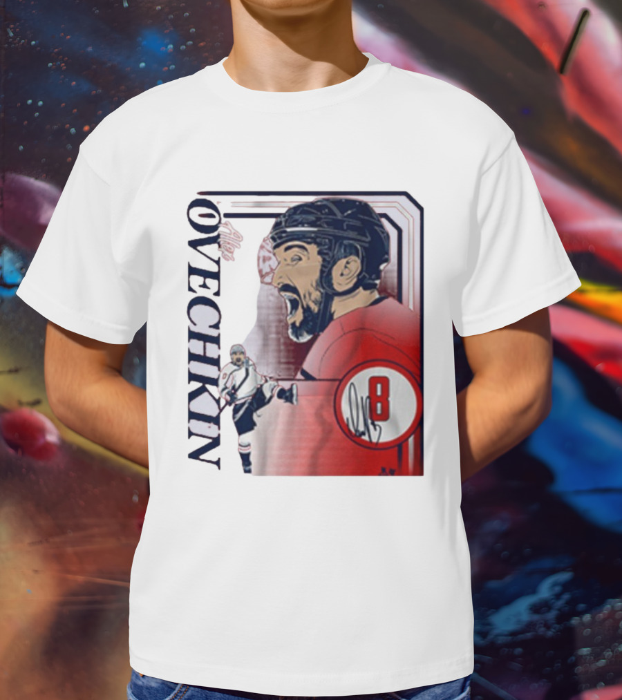 Alexander Ovechkin Dynamic Hockey Collage Number 8 T-Shirt