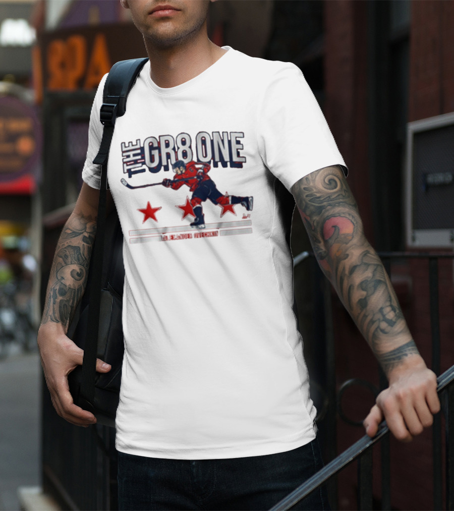 The GR8 One Alexander Ovechkin Hockey Player With Stars And Stick T-Shirt