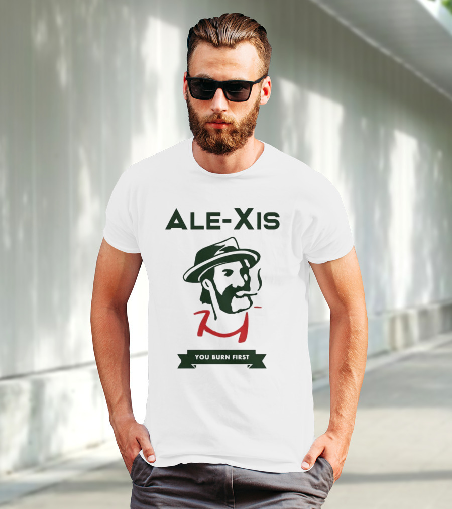ALE-XIS You Burn First Smoking Man Fedora Illustration T-Shirt