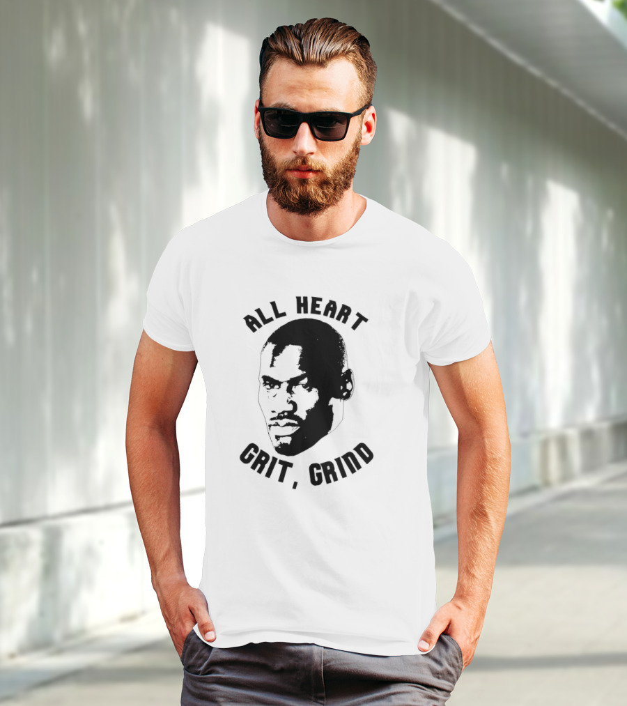All Heart Grit Grind Iconic Tony Allen Face Outline T-Shirt