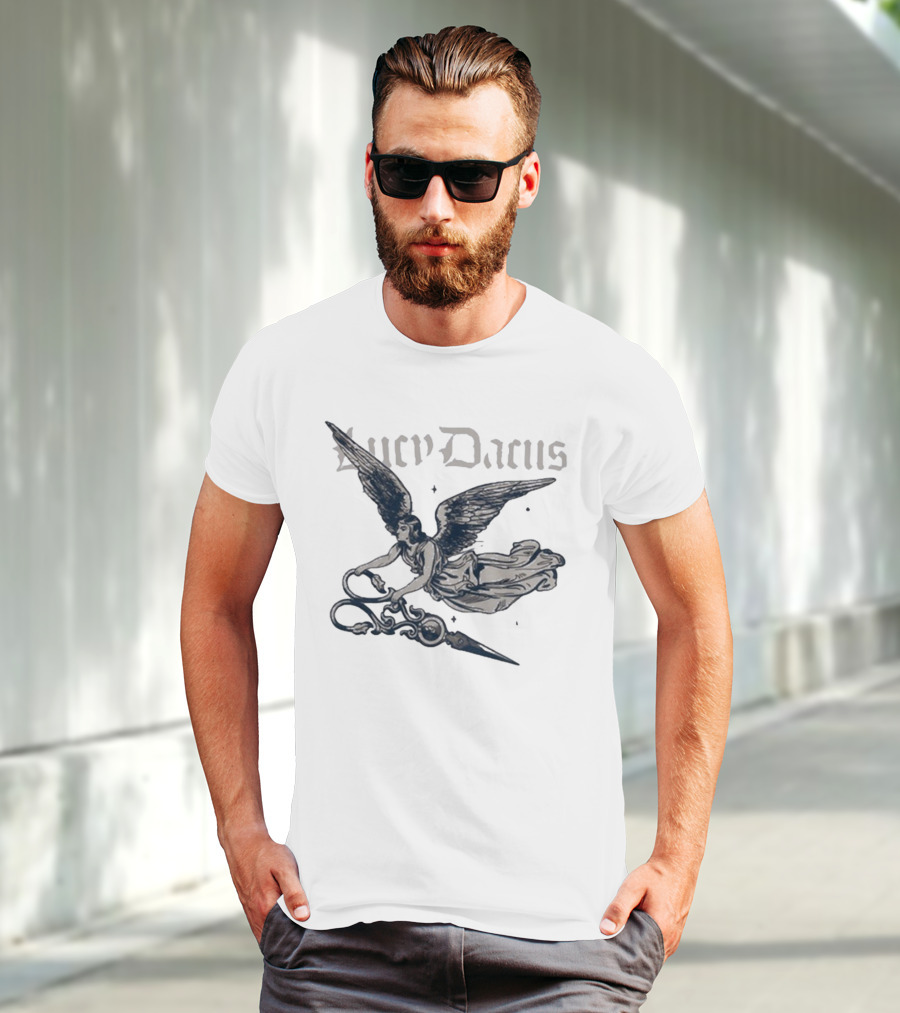Lucy Dacus Angel Wings Holding Scissors T-Shirt