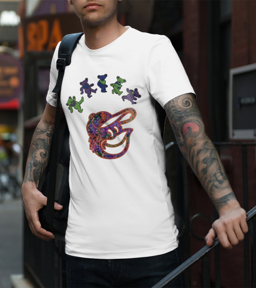 Baltimore Orioles Grateful Dead Night 2025 Dancing Bears T-Shirt