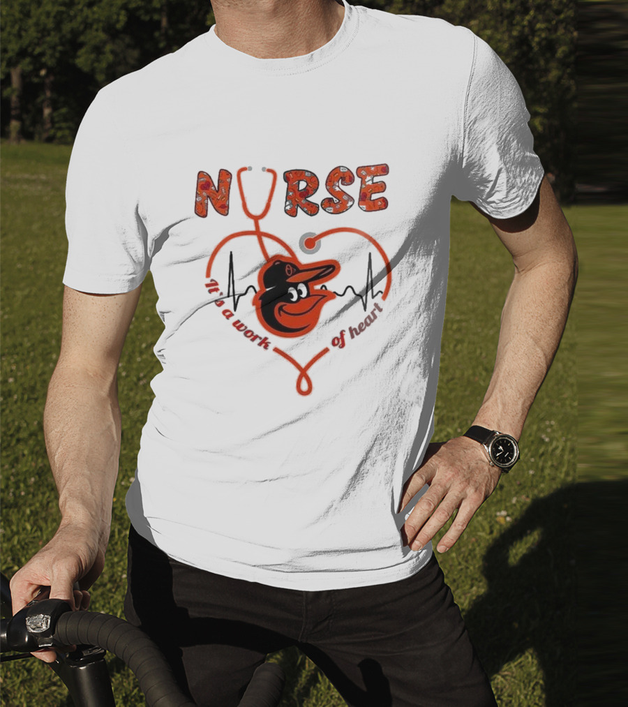 Baltimore Orioles Nurse With Heart Appreciation Night 2025 T-Shirt