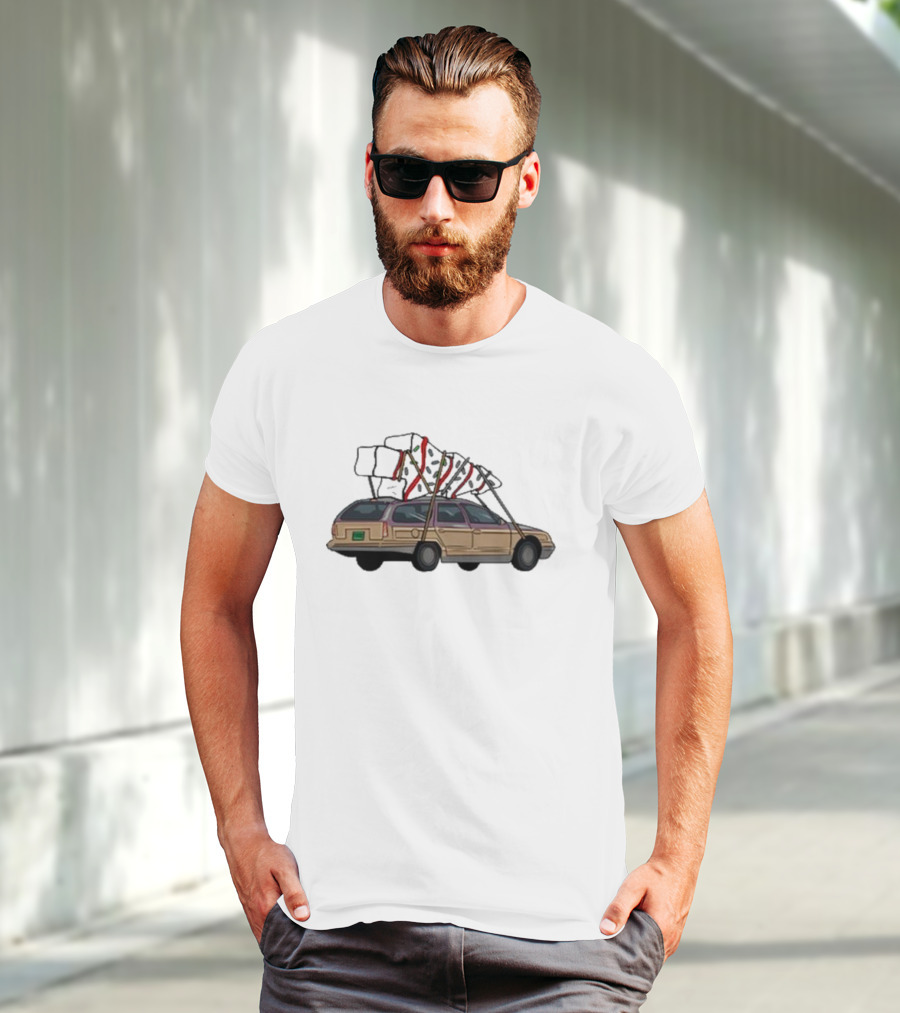 Barbell Voodoo Holiday Road Family Vacation Station Wagon T-Shirt