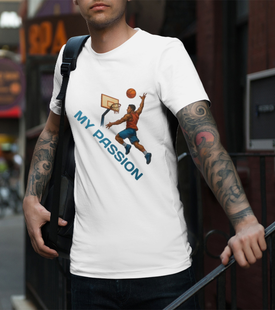 Basketball My Passion Dunking Athlete Dynamic Move T-Shirt