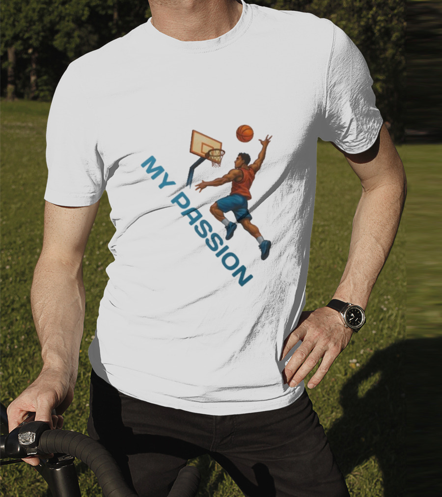 Basketball My Passion Dunking Athlete Dynamic Move T-Shirt