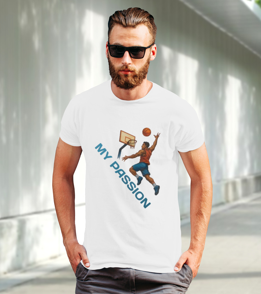 Basketball My Passion Dunking Athlete Dynamic Move T-Shirt