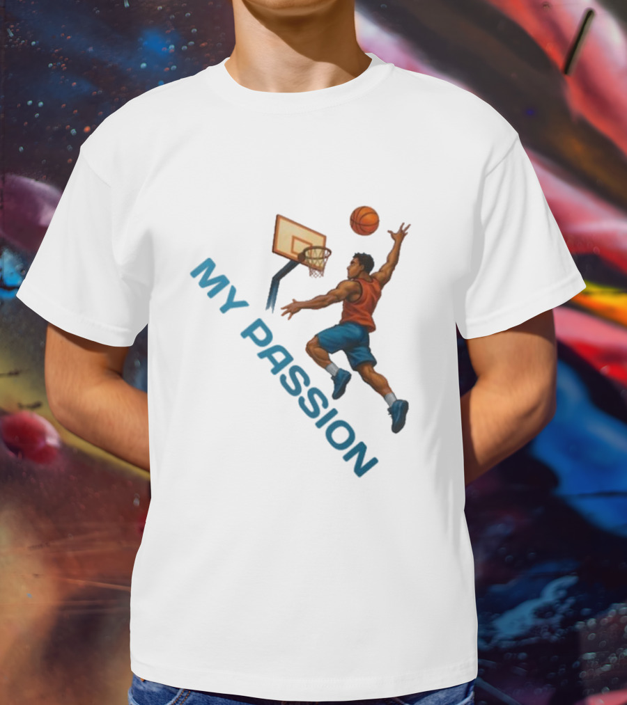 Basketball My Passion Dunking Athlete Dynamic Move T-Shirt