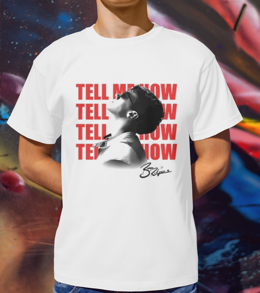 Ben Rodrigues Tell Me How Afro Silhouette And Red Text T-Shirt
