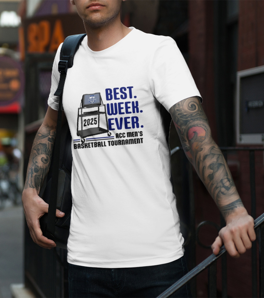 Best Week Ever ACC Men's Basketball Tournament 2025 Retro TV T-Shirt