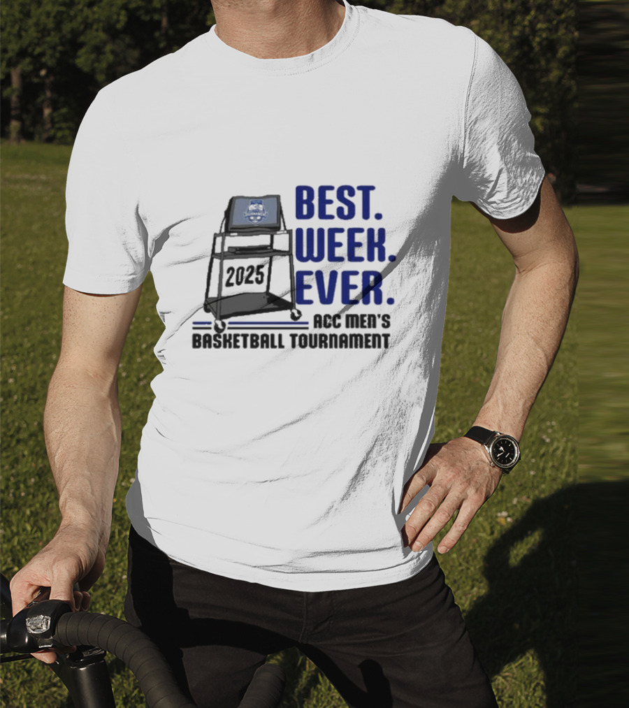 Best Week Ever ACC Men's Basketball Tournament 2025 Retro TV T-Shirt