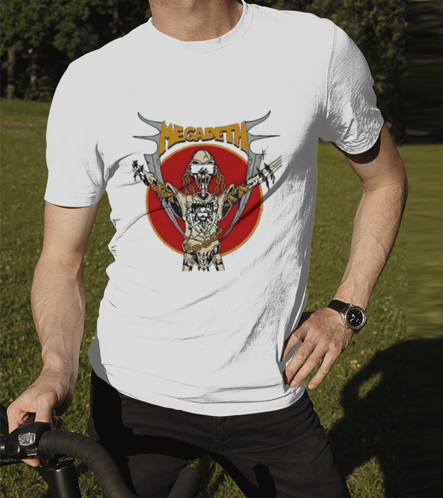 Megadeth Vic Rattlehead Robot With Cross Beyond Human T-Shirt