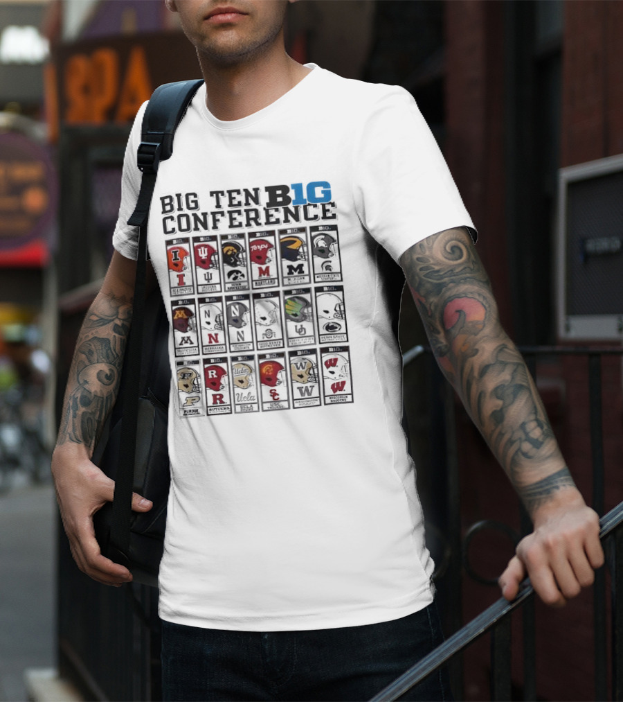 Big Ten Conference 2025 All Team Helmet Collection T-Shirt