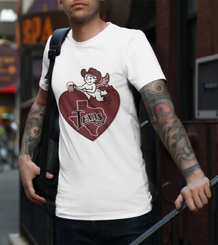 Billy Bob’s Texas Cupids Heart With Cowboy Hat And T-Shirt