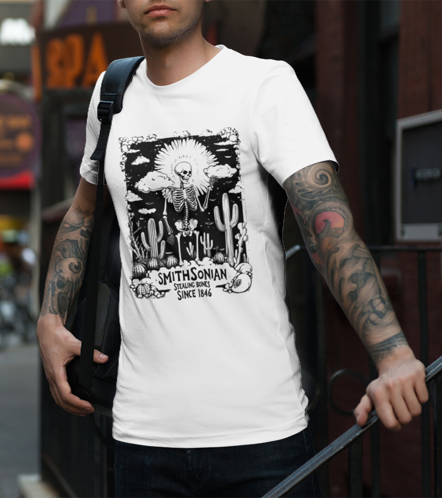 Blurrycreatures Smithsonian Stealing Bones Since 1846 American Myth Blurry Creatures T-Shirt