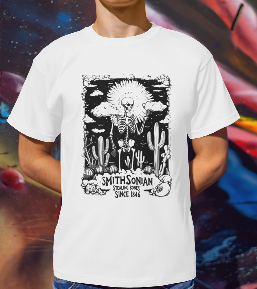 Blurrycreatures Smithsonian Stealing Bones Since 1846 American Myth Blurry Creatures T-Shirt