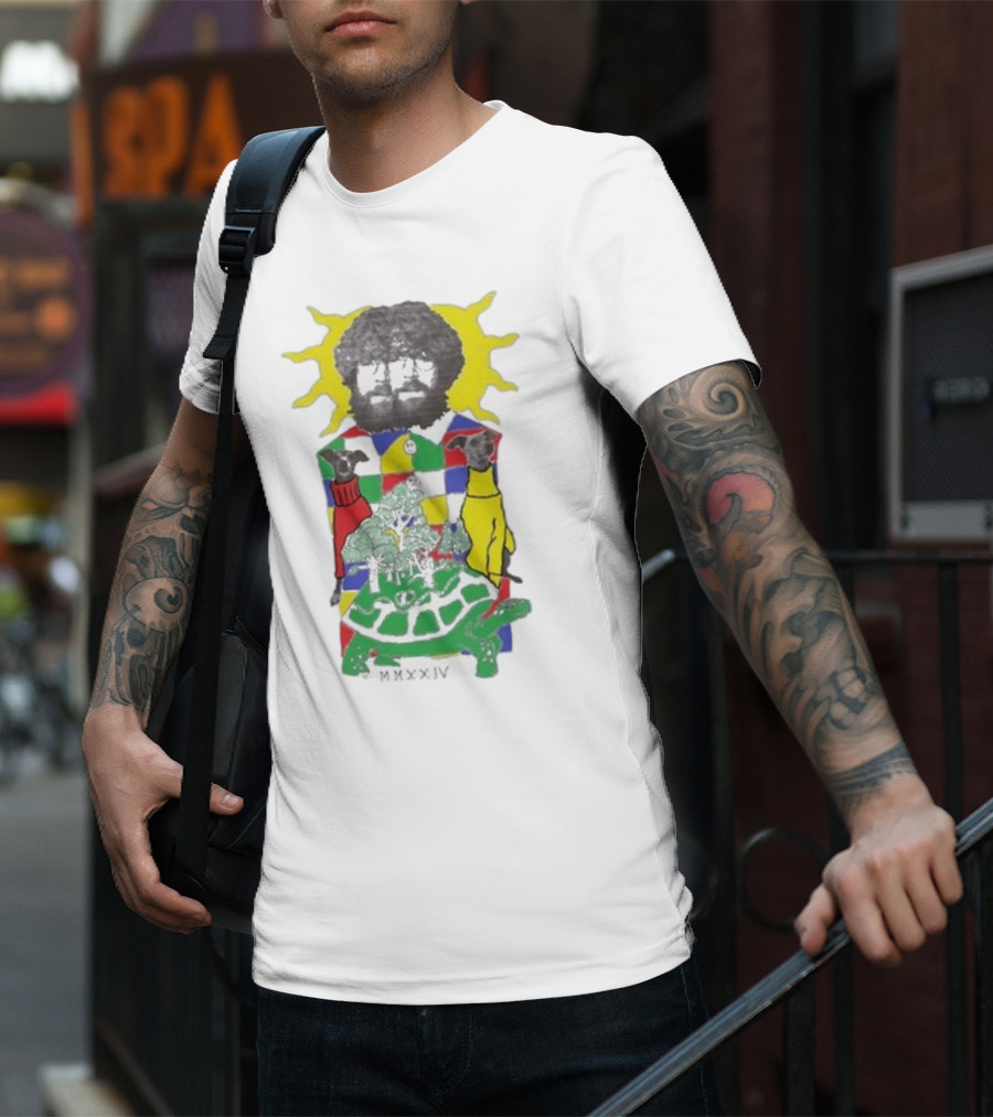 JW Francis Born Losers Records Sunburst Patchwork Dogs And Tortoise MMXXIV T-Shirt