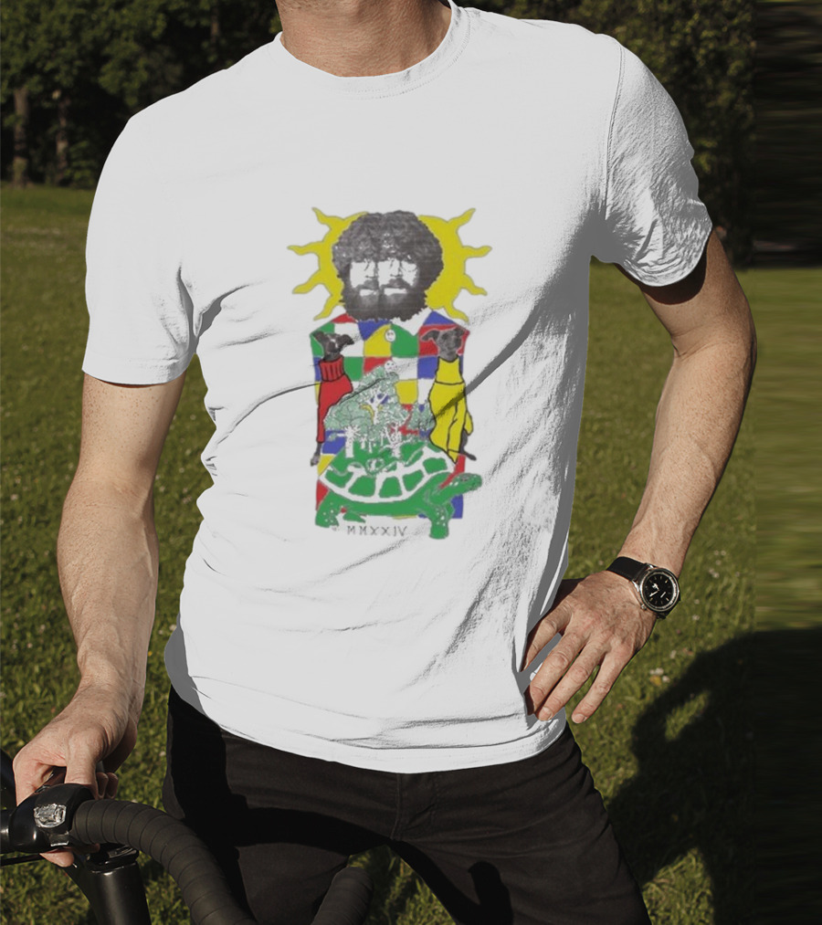 JW Francis Born Losers Records Sunburst Patchwork Dogs And Tortoise MMXXIV T-Shirt