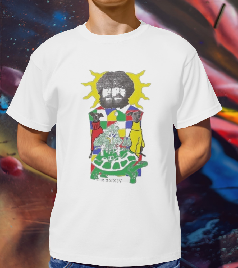 JW Francis Born Losers Records Sunburst Patchwork Dogs And Tortoise MMXXIV T-Shirt