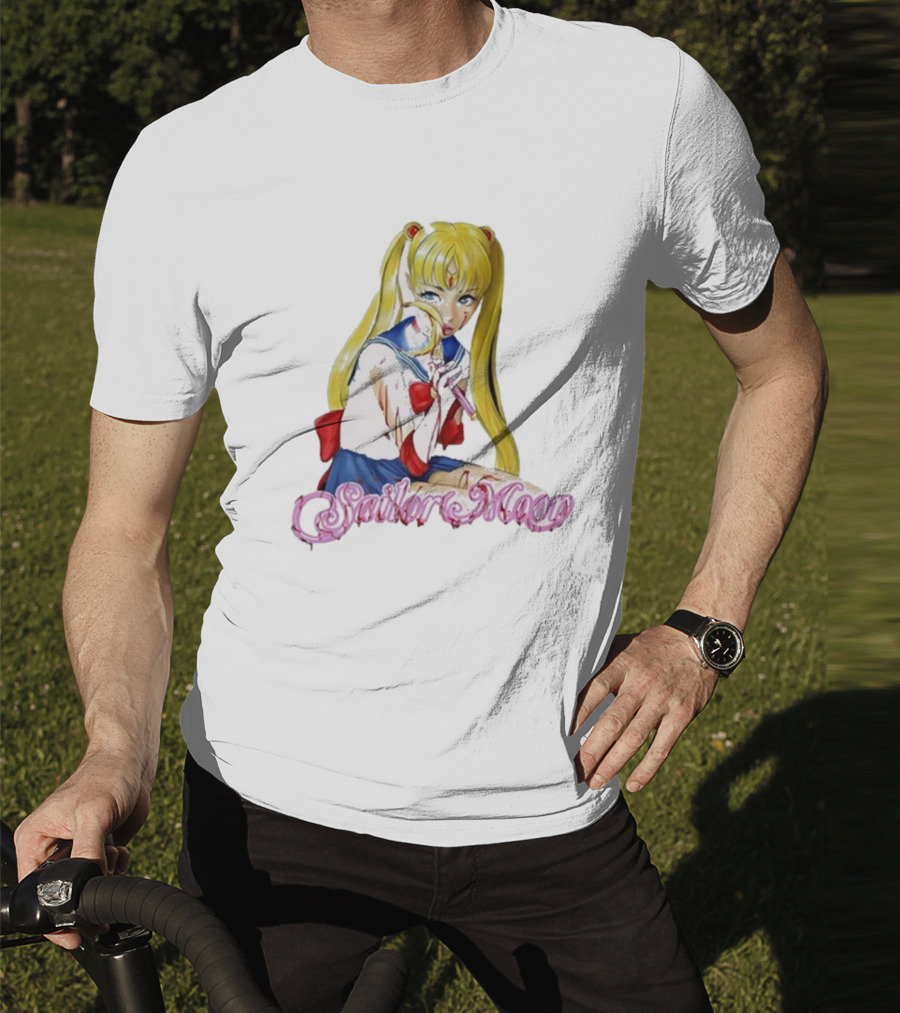 Bl00dina Sailor Moon Anime Mirror And Lipstick T-Shirt