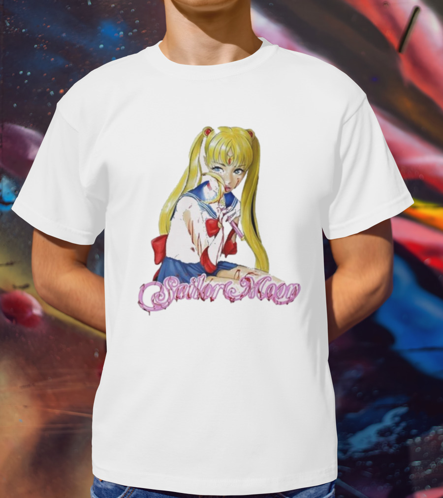 Bl00dina Sailor Moon Anime Mirror And Lipstick T-Shirt