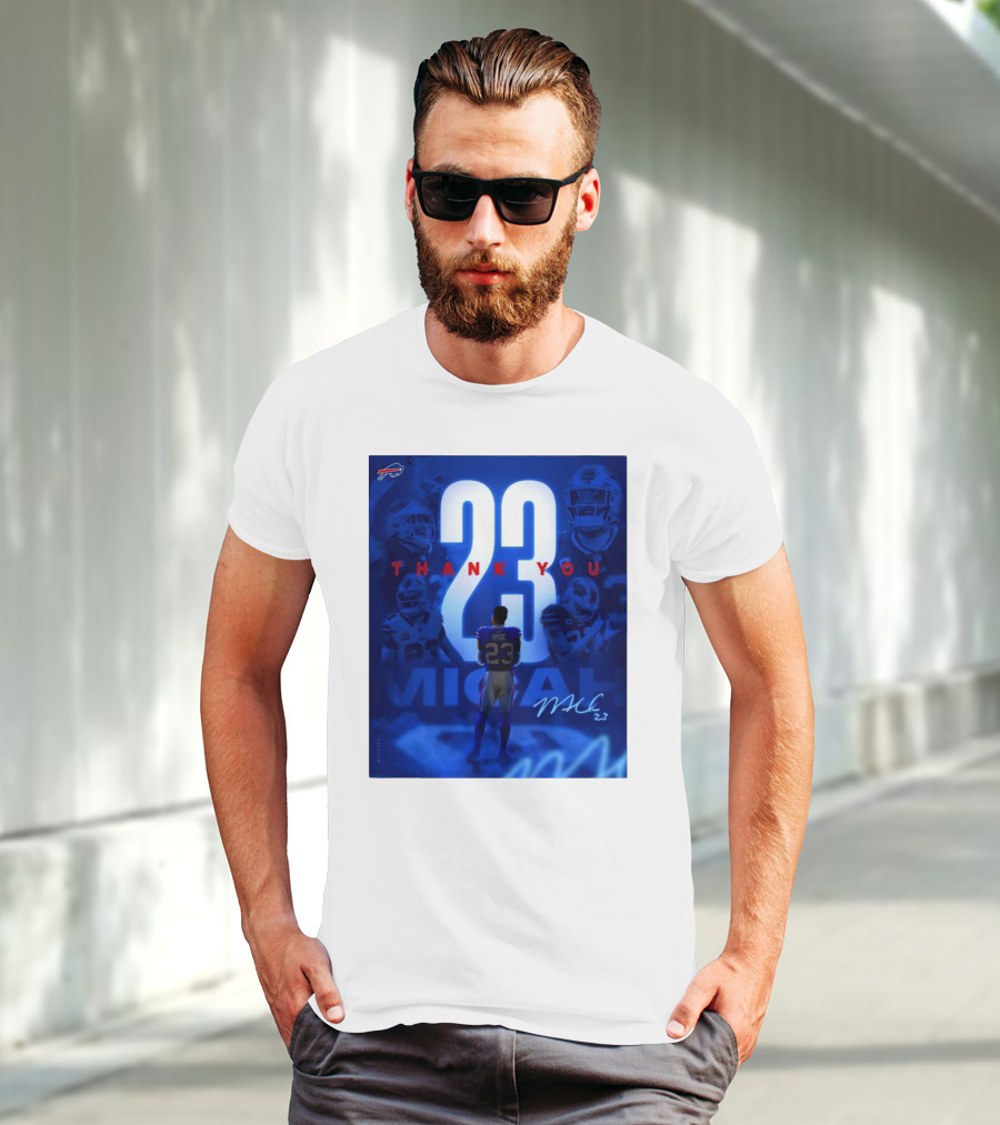 Buffalo Bills Thank You Micah Hyde 23 Signature Go Bills Mafia T-Shirt