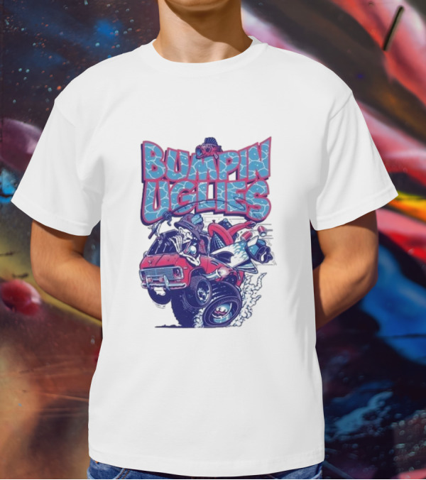 "Bumpin Uglies Red Truck With Fish Cartoon" T-Shirt