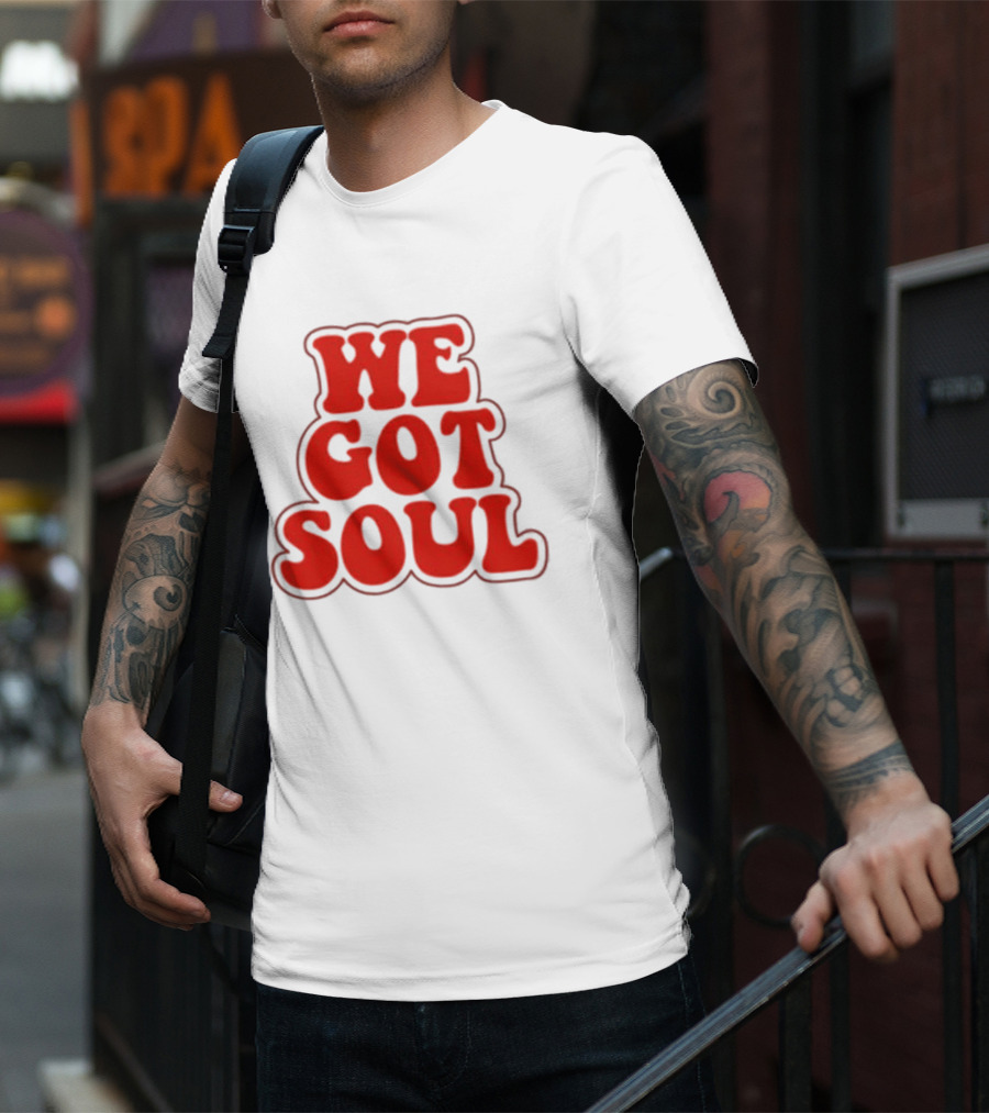 Burna Boy We Got Soul Retro Red Text Style T-Shirt