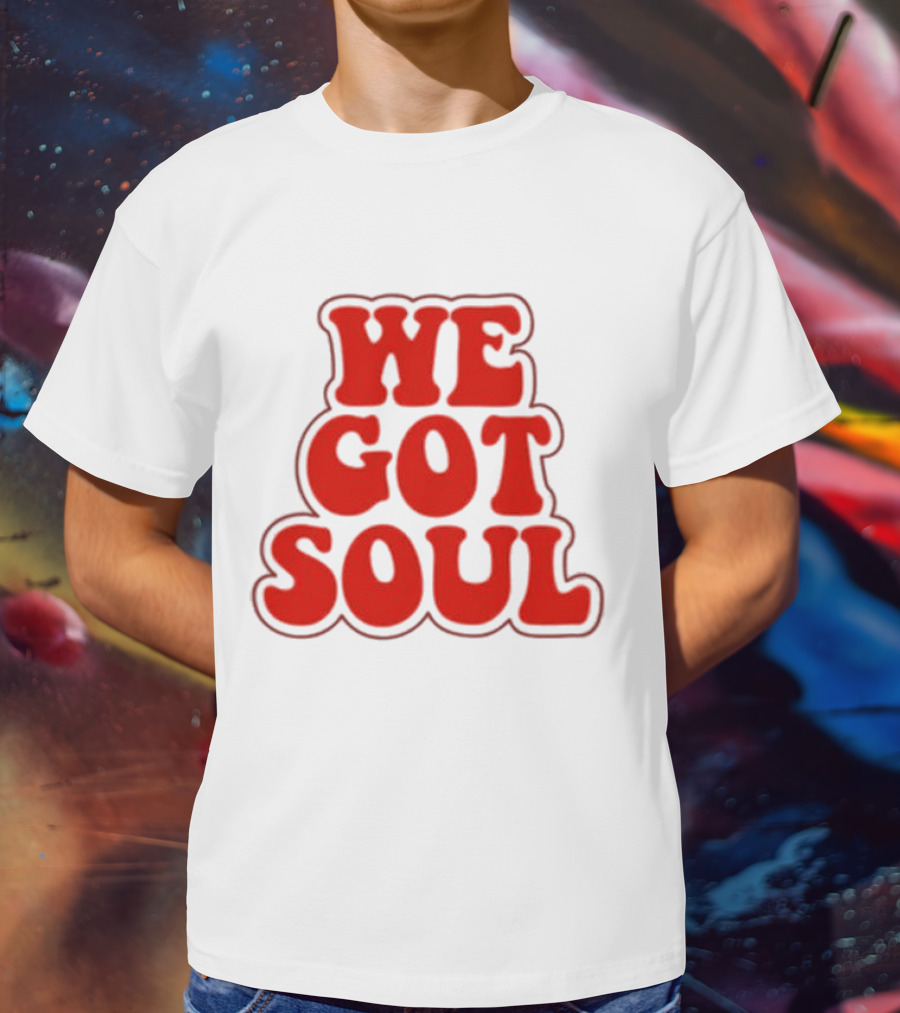 Burna Boy We Got Soul Retro Red Text Style T-Shirt
