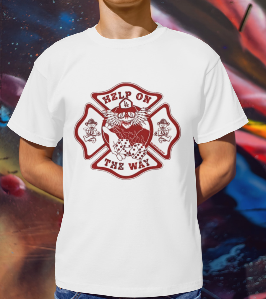 Help On The Way Firefighter Support Emblem T-Shirt