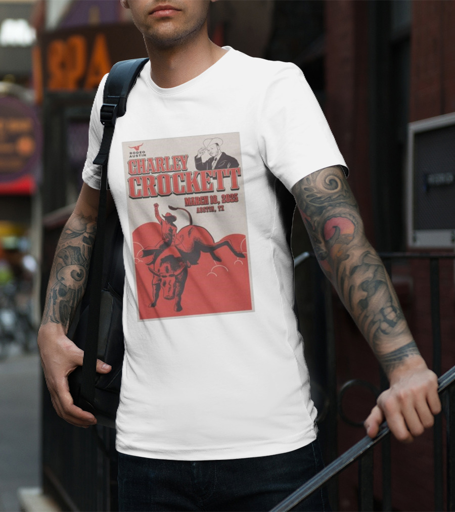 Charley Crockett March 18 2025 Rodeo Austin TX T-Shirt
