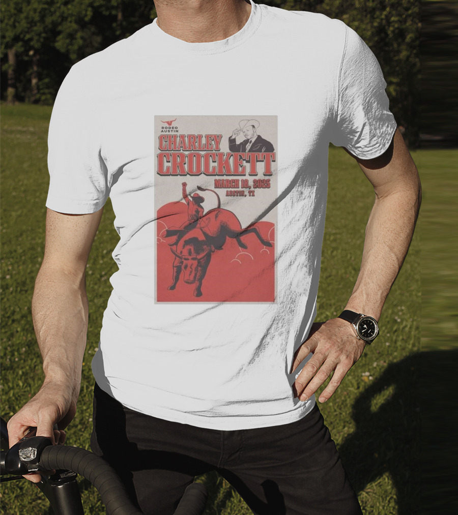 Charley Crockett March 18 2025 Rodeo Austin TX T-Shirt