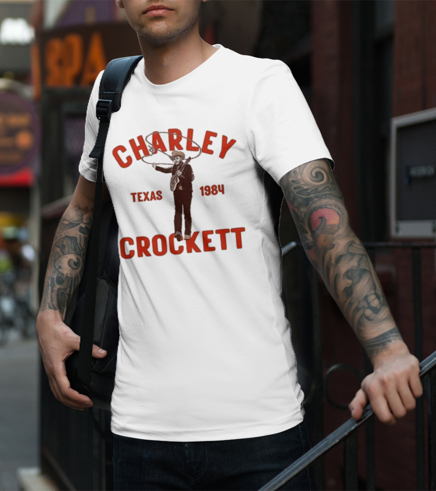 Charley Crockett Texas 1984 Lasso Cowboy T-Shirt