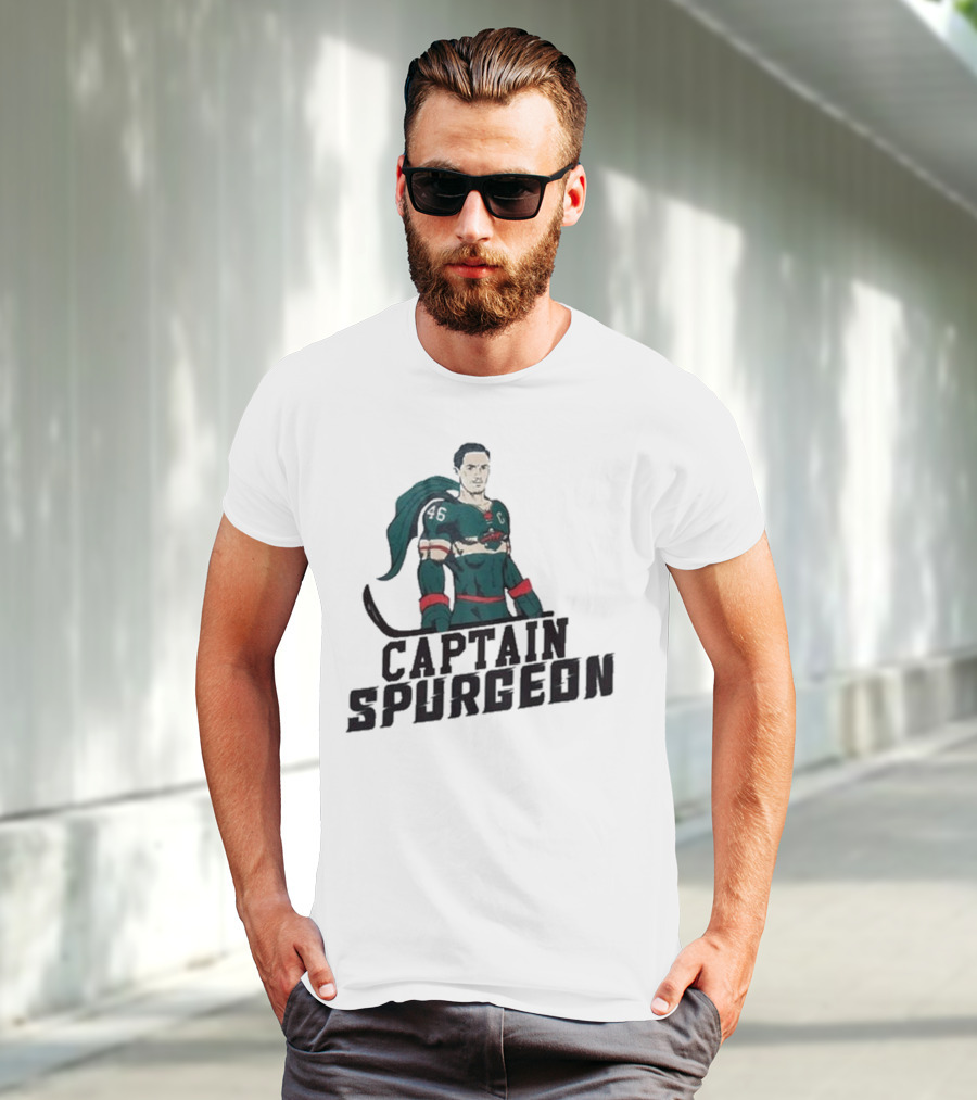 Captain Spurgeon Ice Hockey Superhero T-Shirt