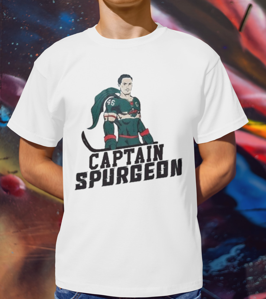 Captain Spurgeon Ice Hockey Superhero T-Shirt
