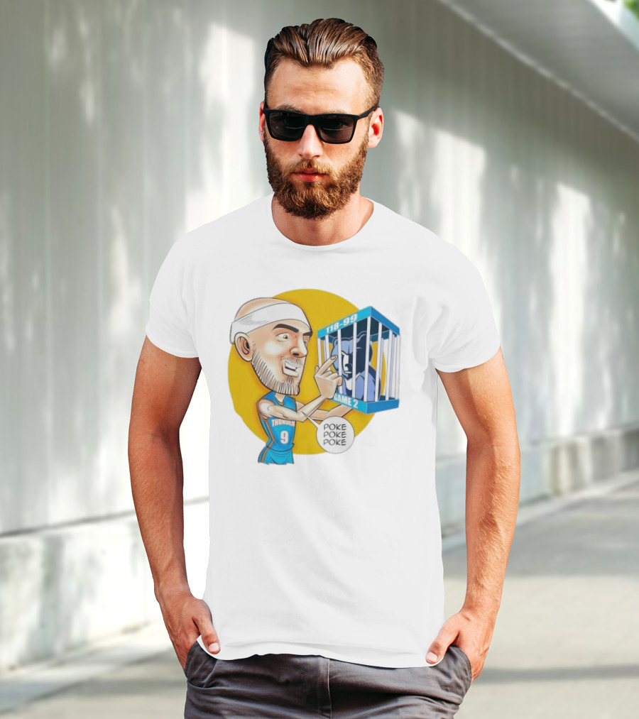 Caruso Poke Poke Poke Thunder 118-99 Game 2 Grizzlies T-Shirt