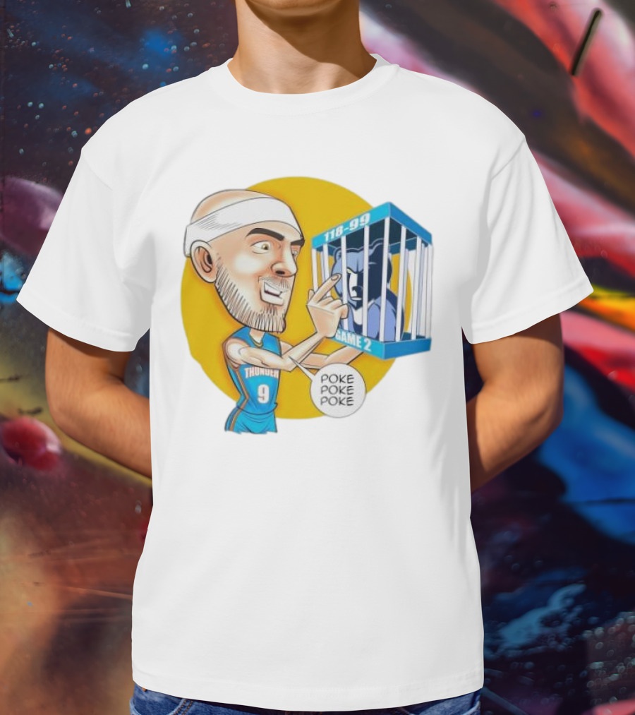 Caruso Poke Poke Poke Thunder 118-99 Game 2 Grizzlies T-Shirt