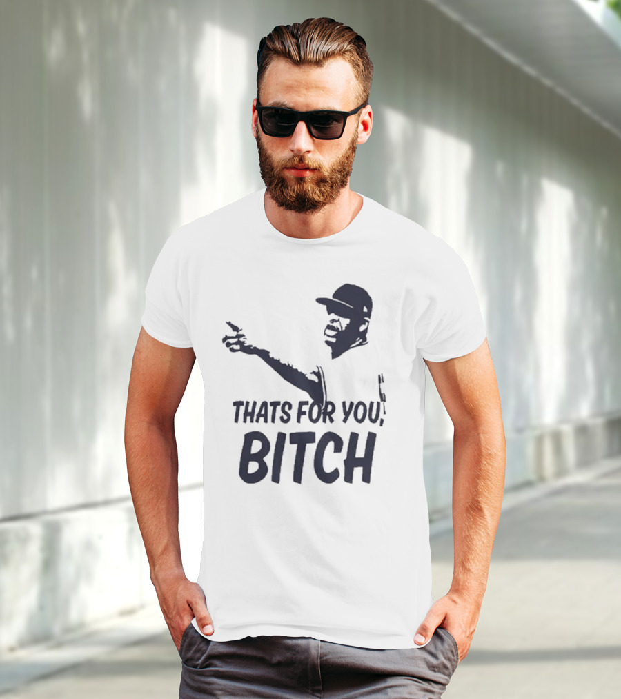 Cc Sabathia That’s For You Bitch Baseball Player Silhouette T-Shirt