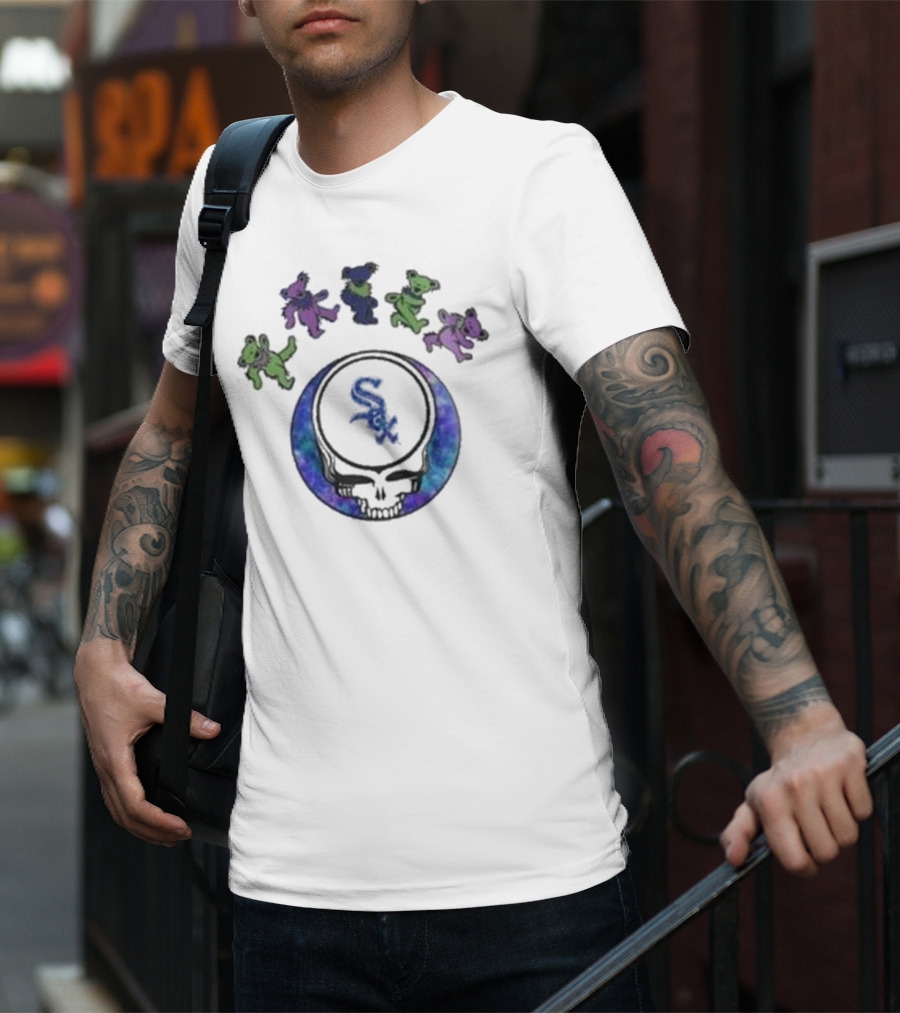 Chicago White Sox 2025 Skull Grateful Dead Night Baseball T-Shirt