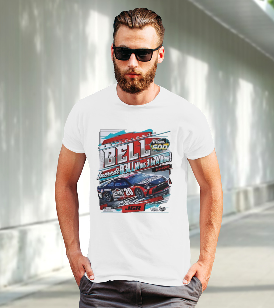 Christopher Bell Wins 3 In A Row Shriners Children’s 500 Race 2025 NASCAR Cup Series JGR T-Shirt