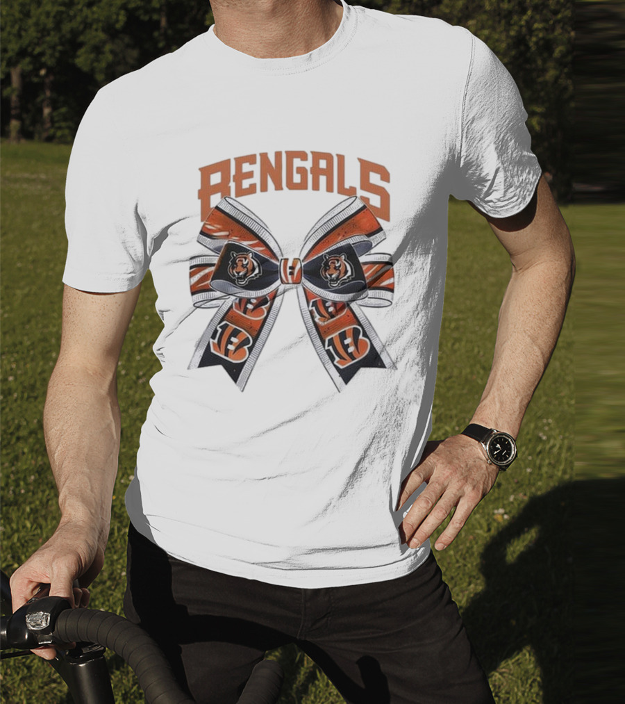 Cincinnati Bengals Bow Featuring Iconic Tiger Logos T-Shirt