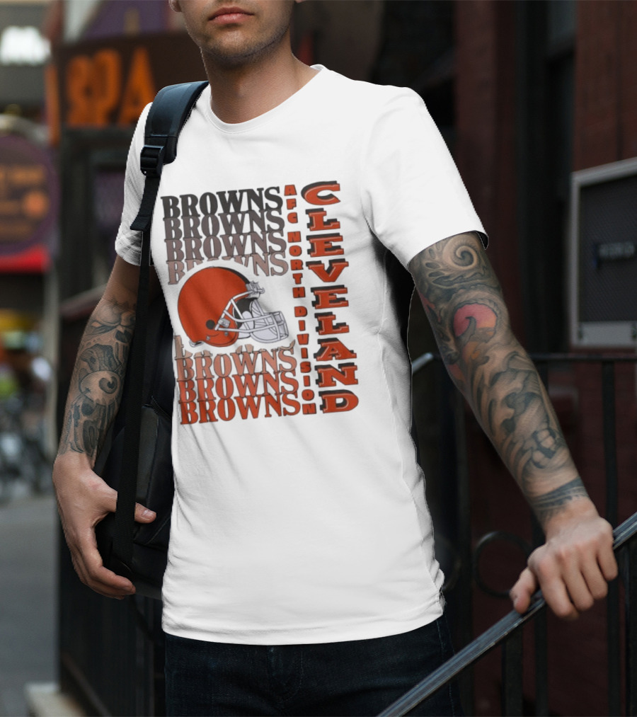 Cleveland Browns AFC North Division Browns Helmet T-Shirt