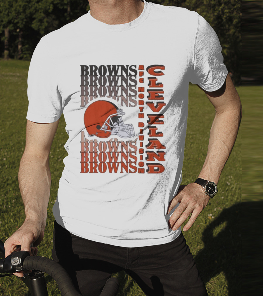 Cleveland Browns AFC North Division Browns Helmet T-Shirt