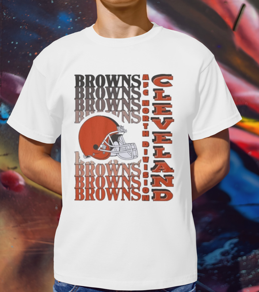 Cleveland Browns AFC North Division Browns Helmet T-Shirt