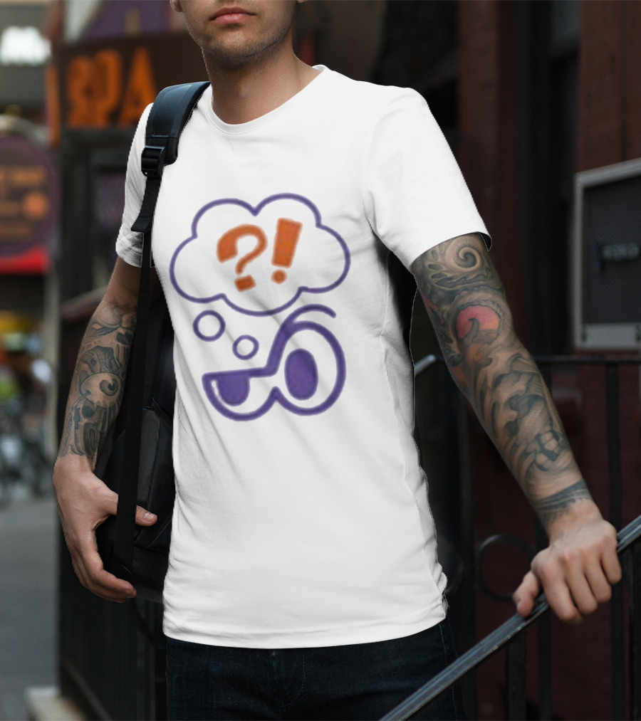 Clooless Core Bubble Brain Question Mark Exclamation Point T-Shirt