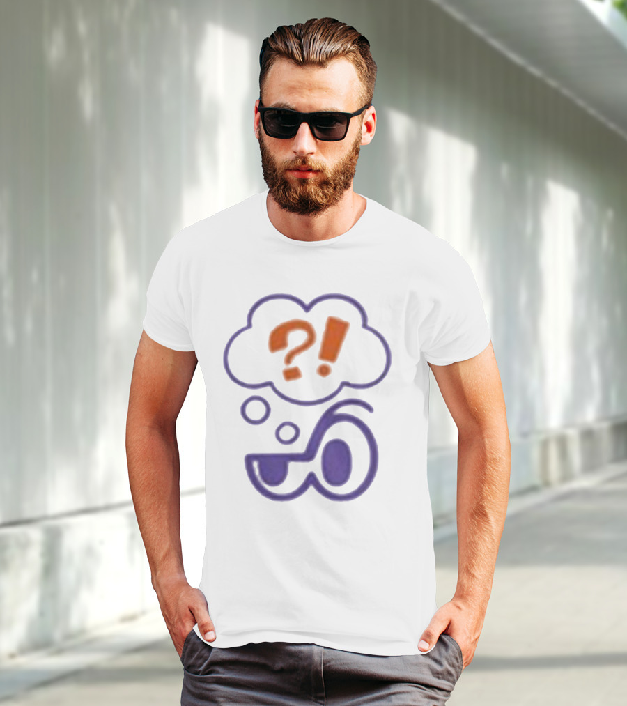 Clooless Core Bubble Brain Question Mark Exclamation Point T-Shirt