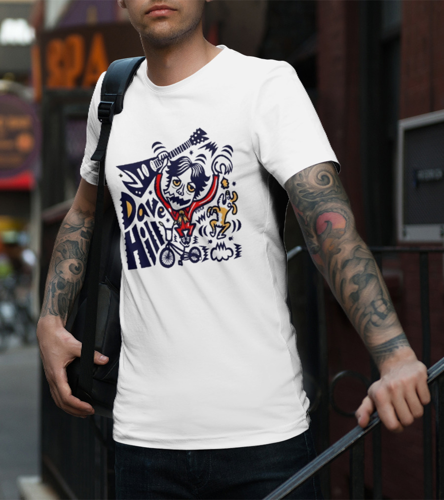 Dave Hill Luci P-Yellow Peelander-Z Guitar Bicycle Art T-Shirt