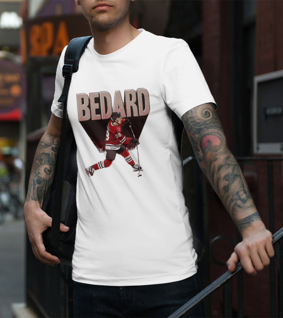 Connor Bedard Chicago Blackhawks NHL Hockey Number 98 Vintage Style T-Shirt