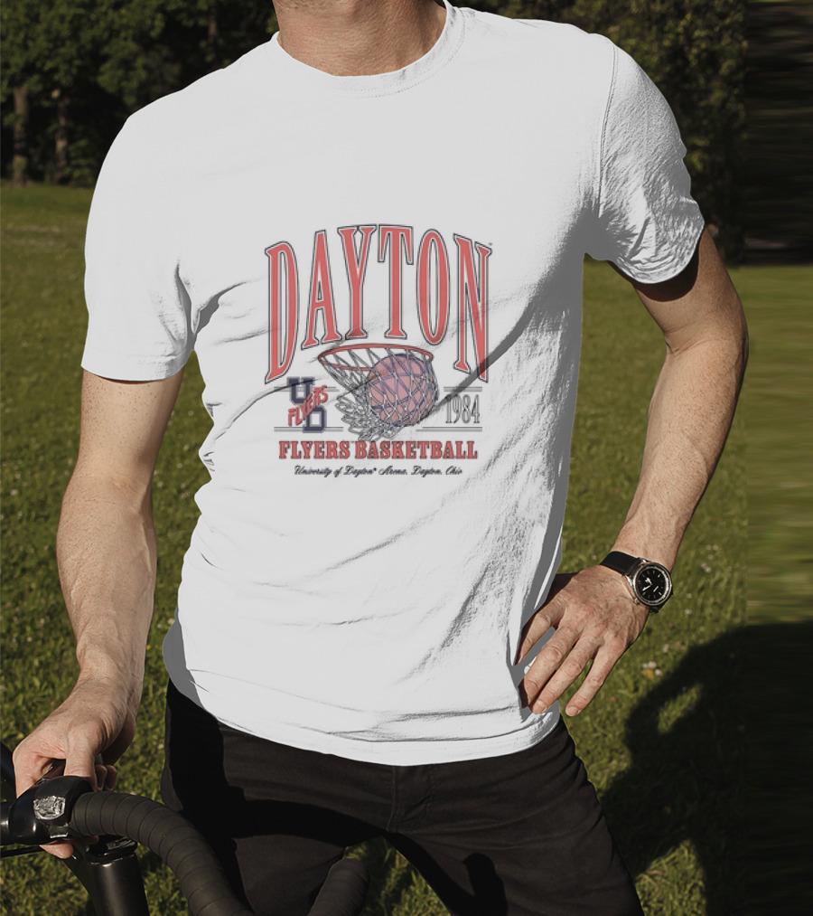Dayton Flyers Basketball 1983 84 College Basketball Team Vintage Style T-Shirt
