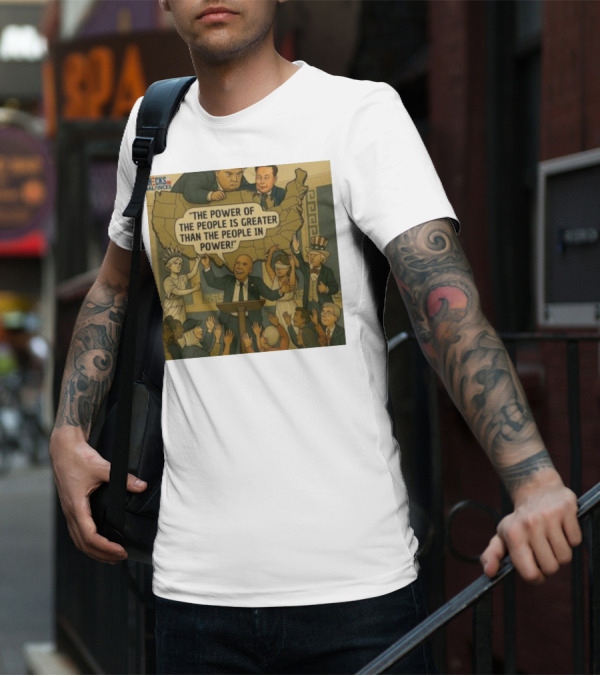 Cory Booker The Power Of The People Is Greater Than The People In Power USA Checks And Balances 2025 T-Shirt